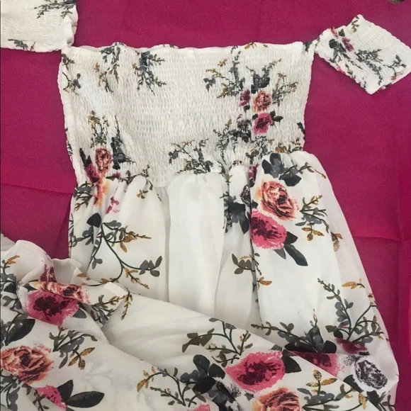 NEW XL Floral Off the Shoulder Maxi Dress - Picture 4 of 15